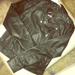 COLLECTIONB FAUX LEATHER JACKET